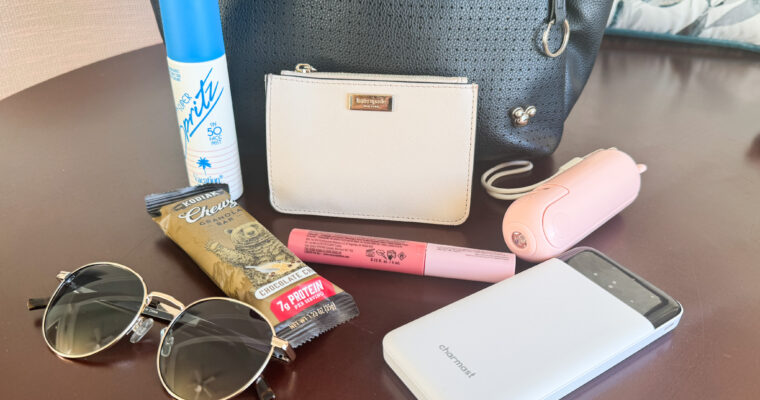 Backpack with everyday essentials for Disney World