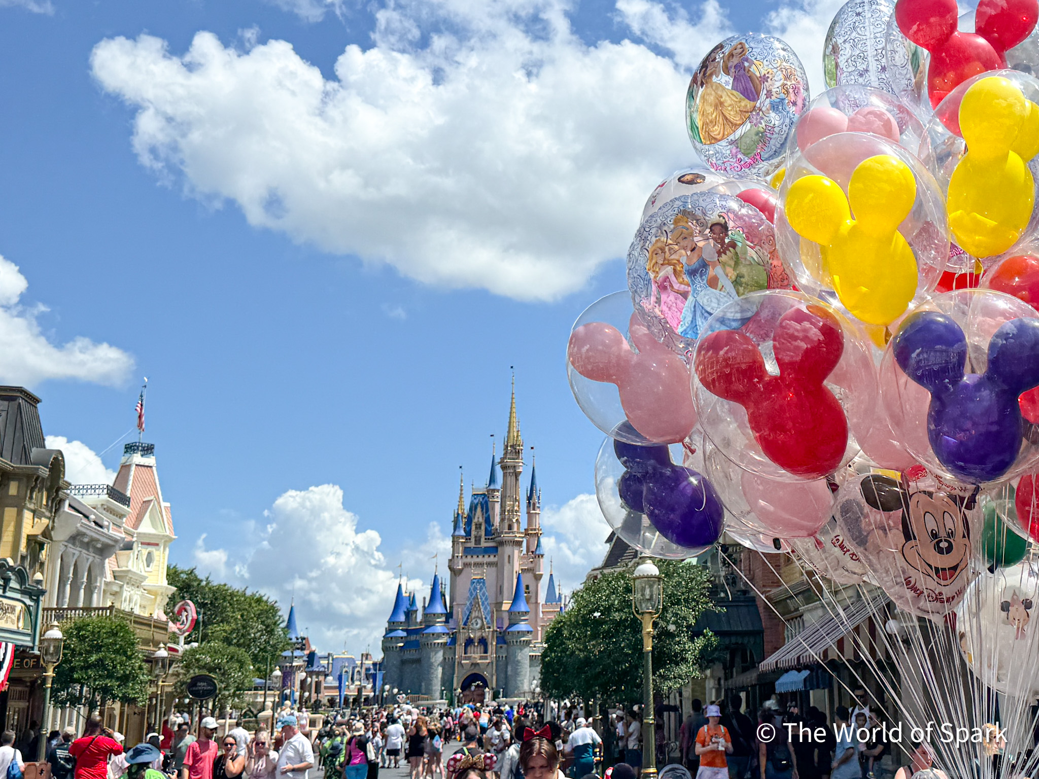 Main Street, U.S.A. and Cinderella Castle at Magic Kingdom in Walt Disney World